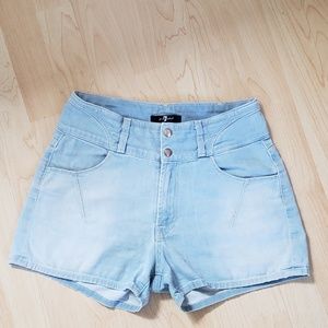 7 FOR ALL MANKIND- High Waste Shorts